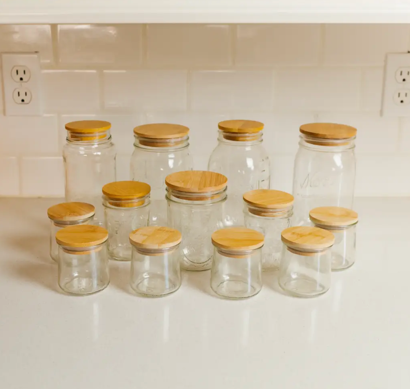 Bamboo Mason Jar Lid | Wide Mouth