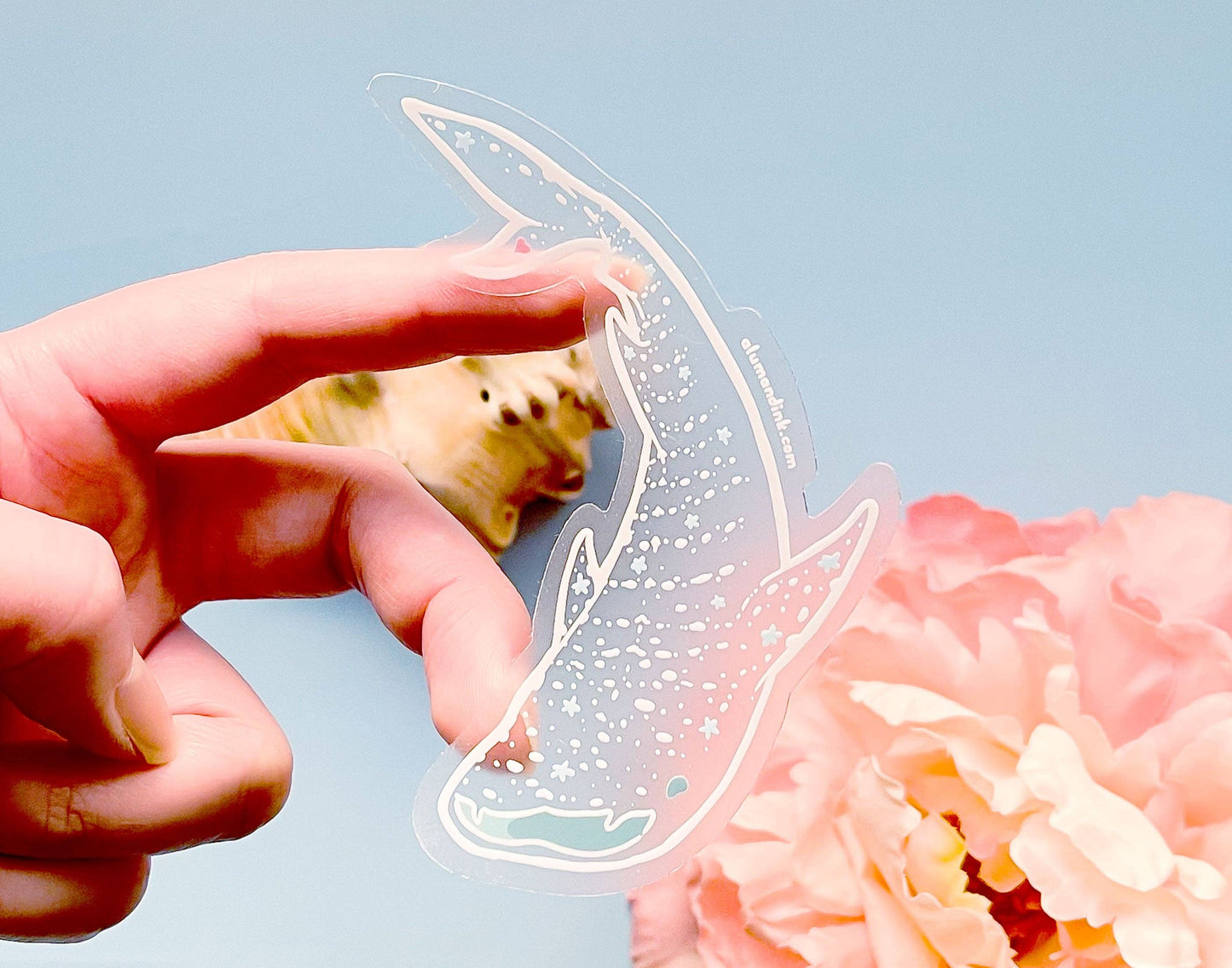 Transparent Starry Whale Shark Sticker