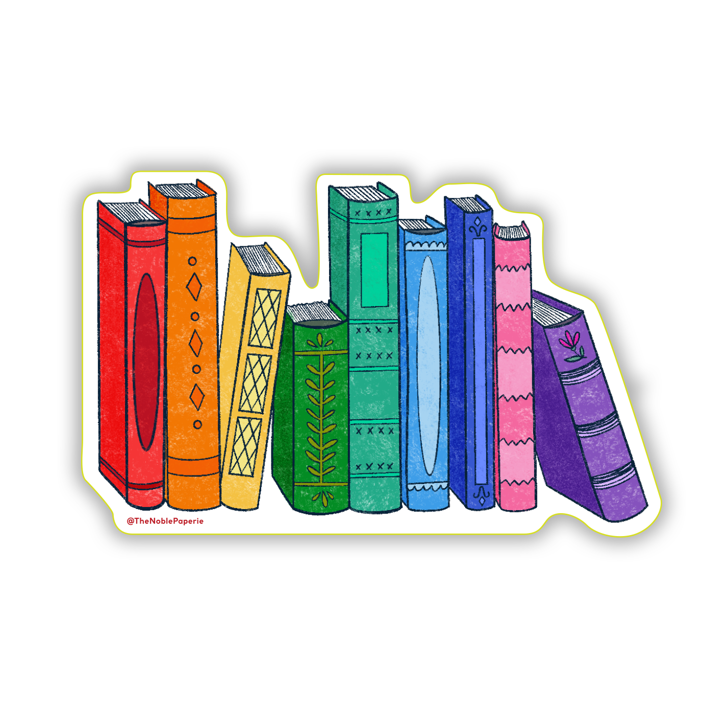 LGBTQIA+ Bookshelf | Book Lover Bookish Bookshop Sticker