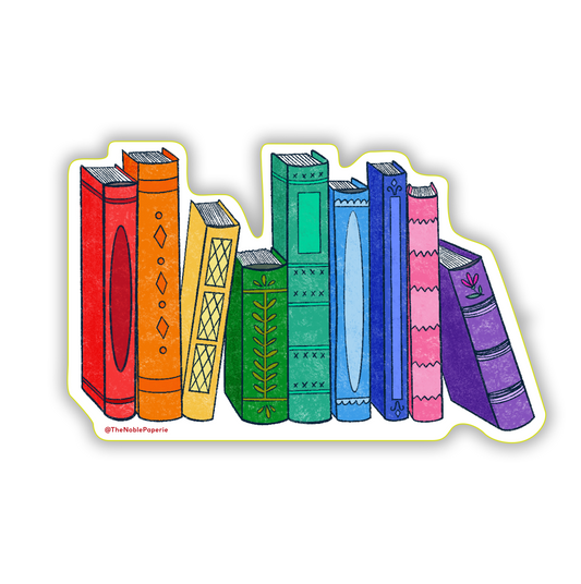 LGBTQIA+ Bookshelf | Book Lover Bookish Bookshop Sticker