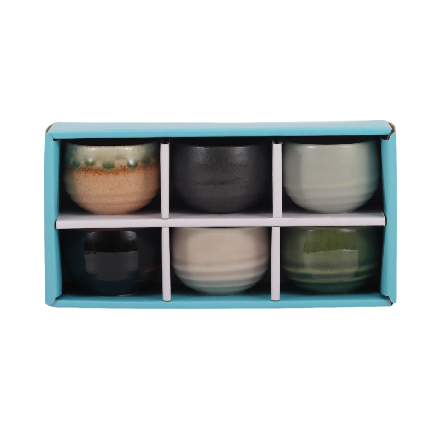 6 Piece Assortment Sake or Tea Cups Set