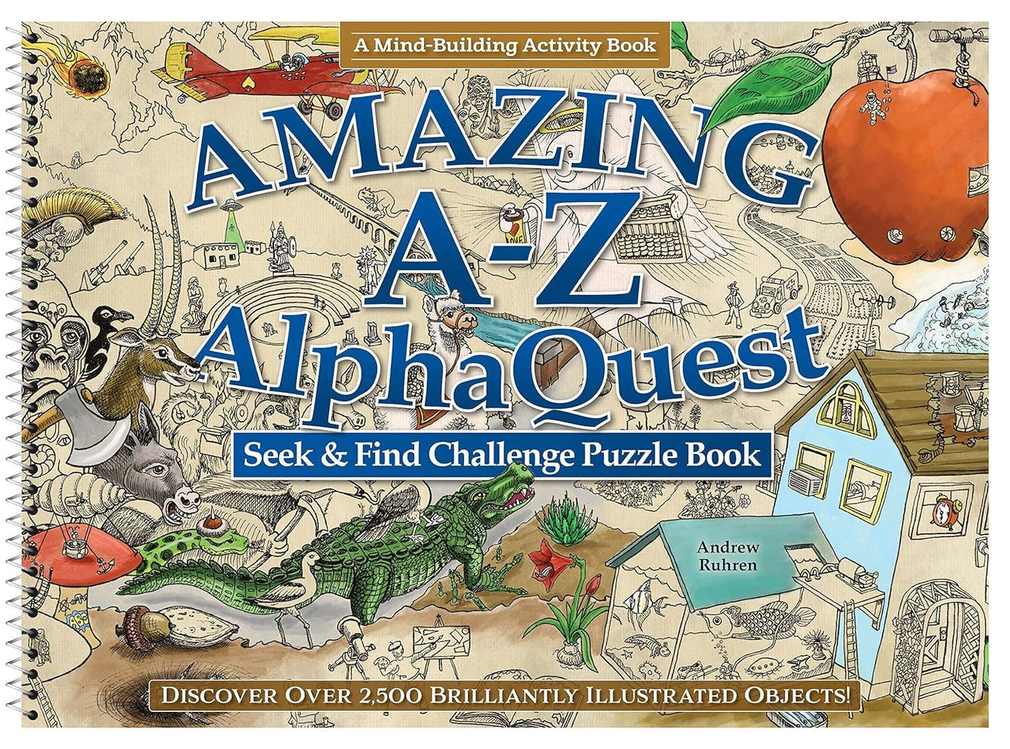 Amazing A-Z AlphaQuest - Seek & Find Challenge Puzzle Book