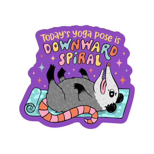 Downward Spiral Sticker