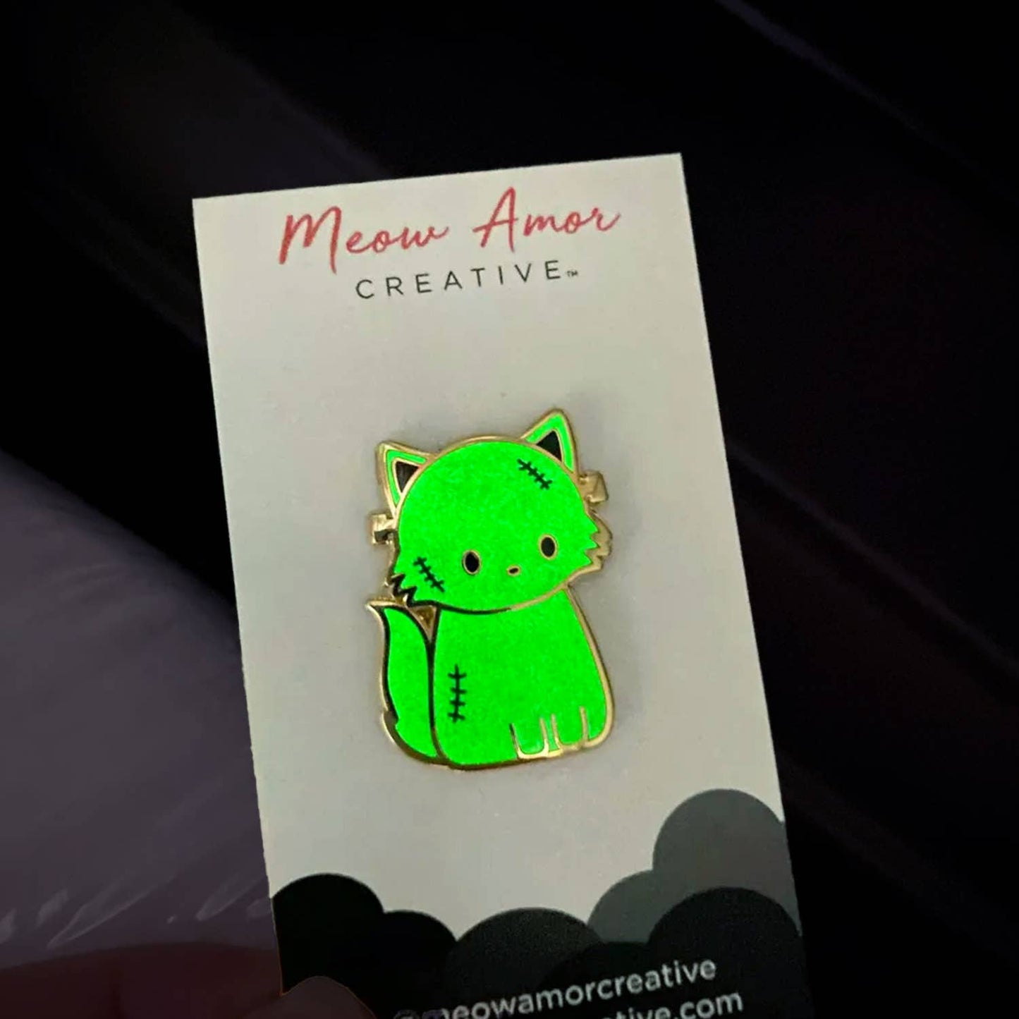 Frankenstein Kitty Enamel Pin