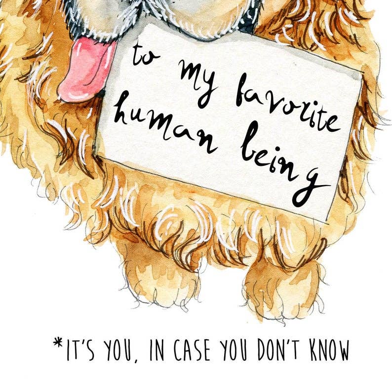 Dog Favorite Person Birthday Card