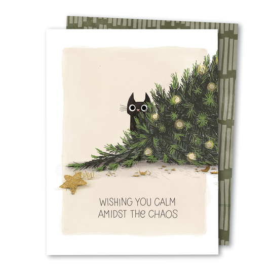 Cat Chaos | Funny Feline Cute Cat Christmas Holiday Card