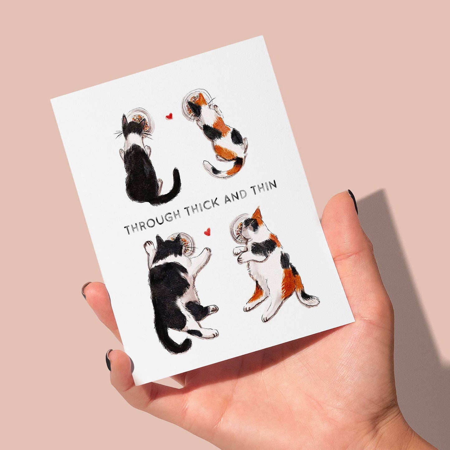 Thick And Thin Greeting Card