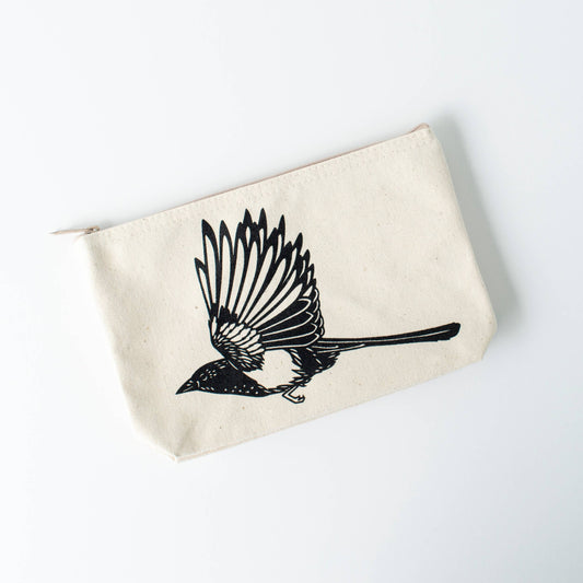 Magpie zipper pouch