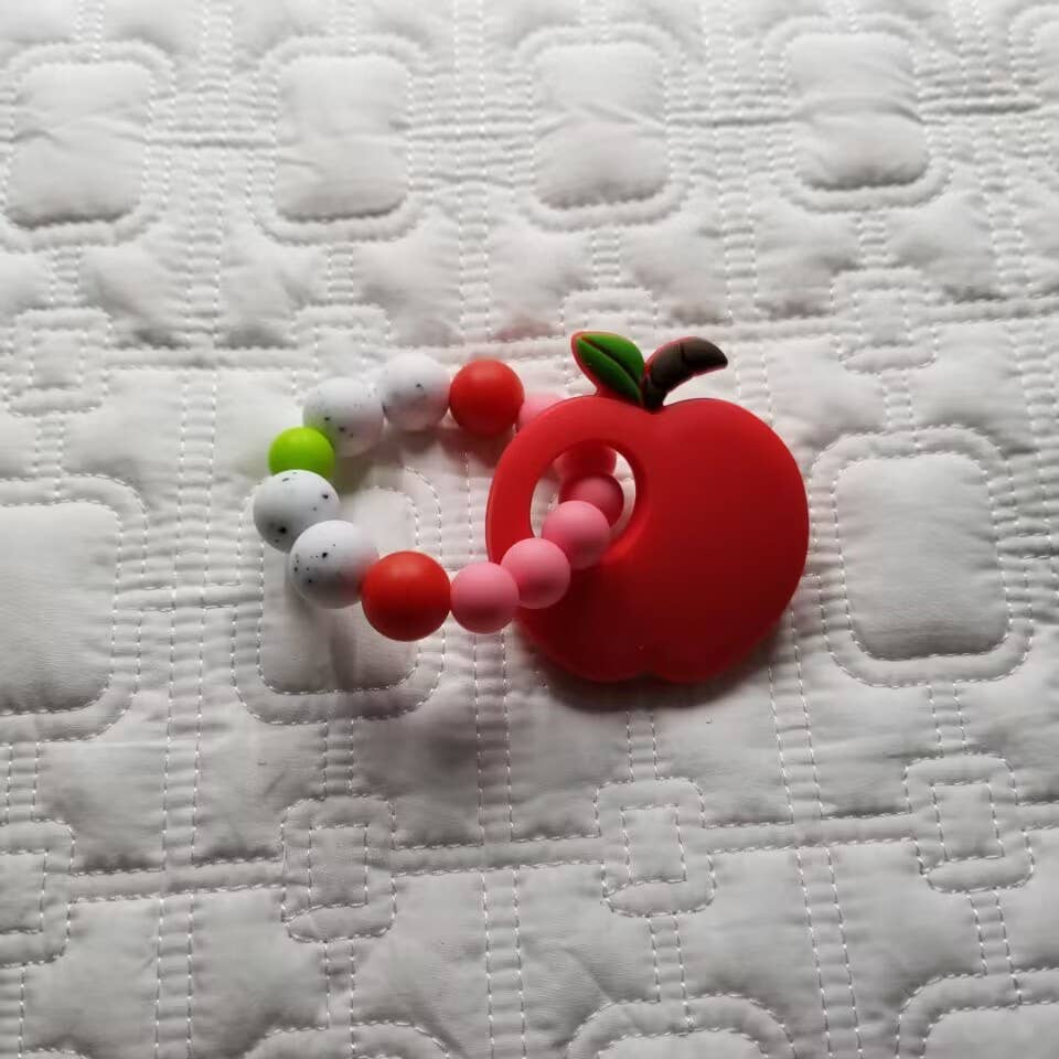 Fruits Teether Baby Molar Teething Ring Rattle