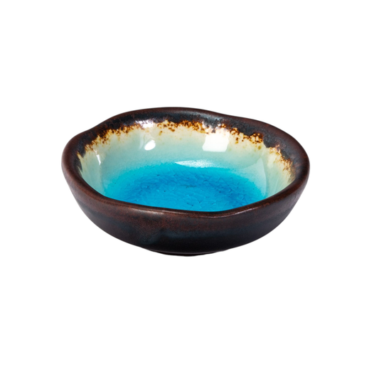 Aozora Kannyu 3.25"Dia x 1.25"H Round Porcelain Sauce Dish