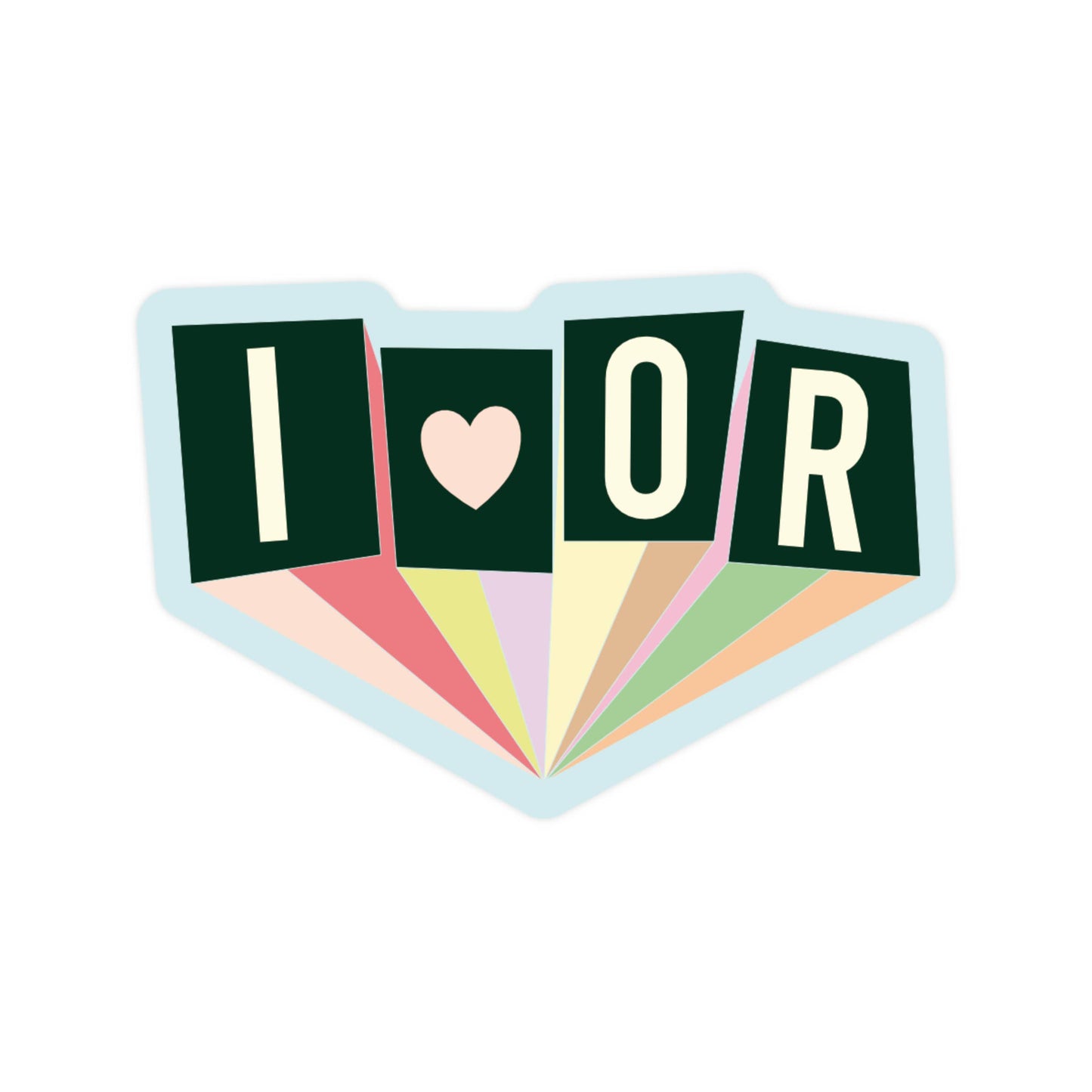 I Heart Oregon Sticker