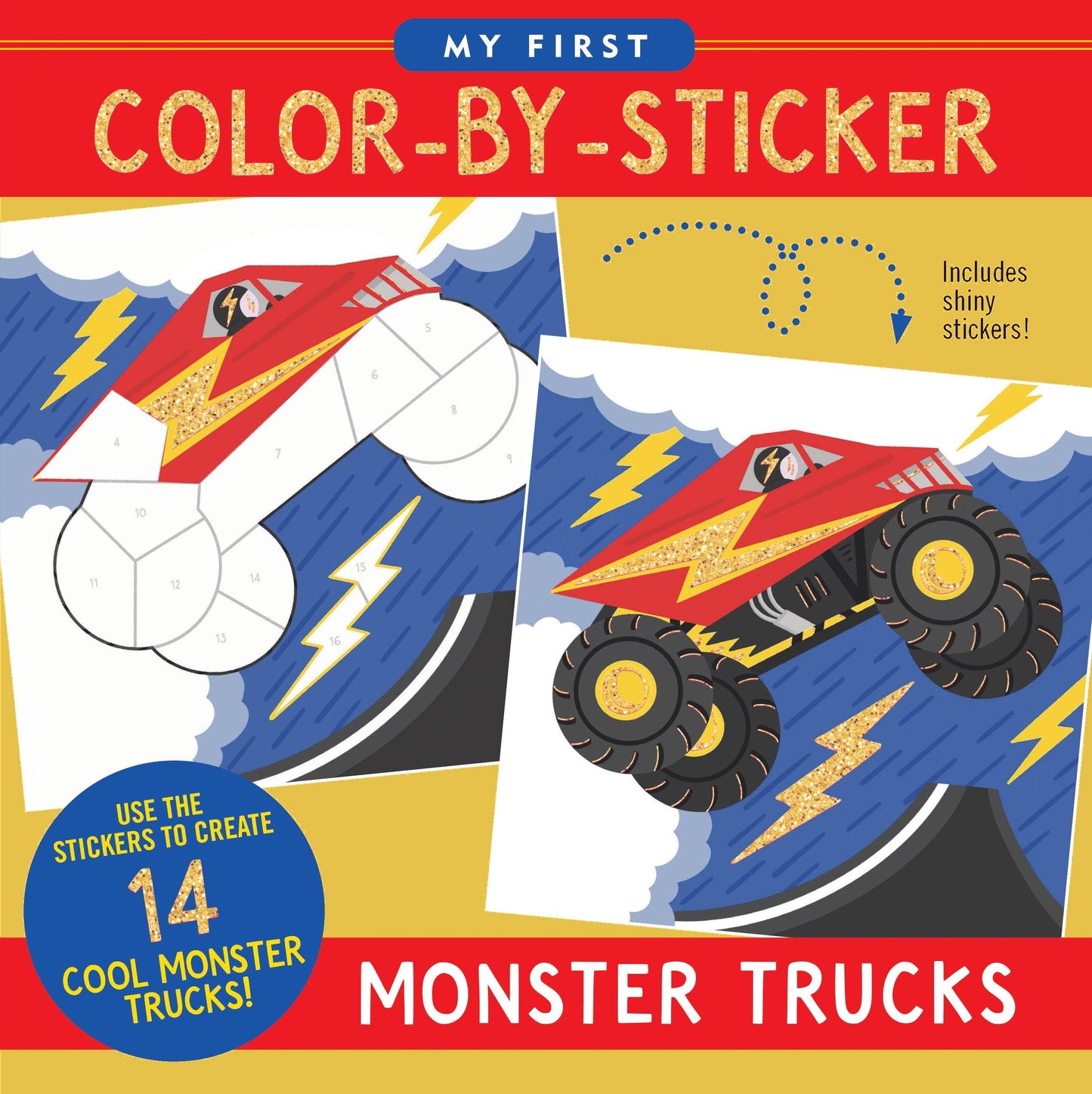 Color-by-Sticker Book - Monster Trucks