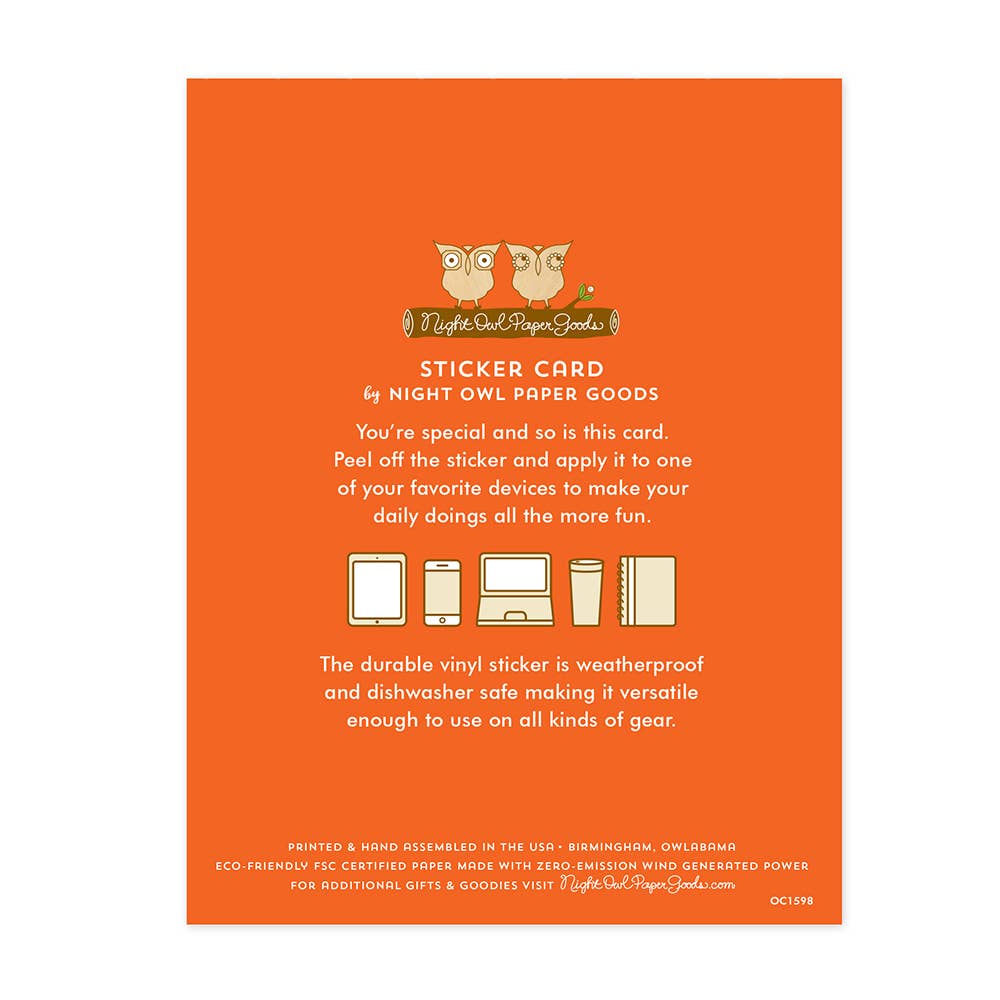 Bunny Sticker Birthday Card